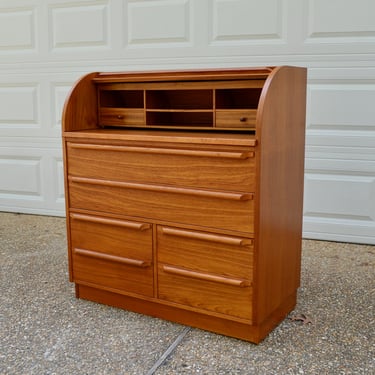 Danish Teak Rolltop Desk 