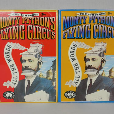 Monty Python's Flying Circus: All The Words (1989) Volumes 1 and 2 - Vintage 1980s TV Show Humor Comedy Books 