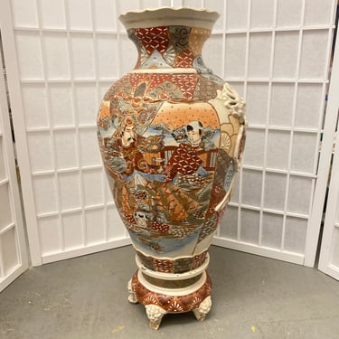 Japanese 25-Inch Satsuma Vase #2