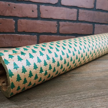 Vintage Pakwell Co Christmas Tree Wrapping Paper Roll 21.75