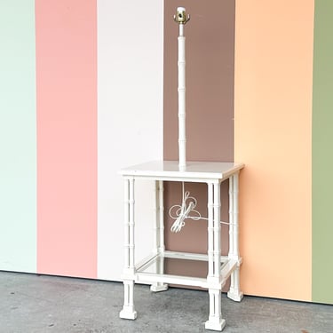 Tri Leg Faux Bamboo Floor Lamp