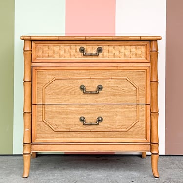 Oversized Faux Bamboo NIghtstand