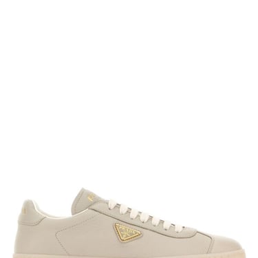 Prada Women Sand Leather Downtown Sneakers