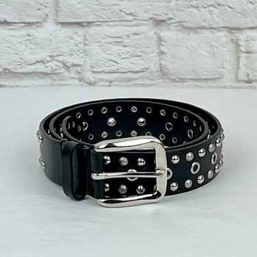 Isabel Marant Black Leather Rica Studded Belt 80