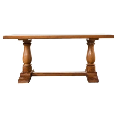 Country French Farmhouse Oak Trestle Dining Table