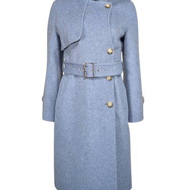 Petite Studio - Light Blue w/ Grey Trims Coat Sz XXS