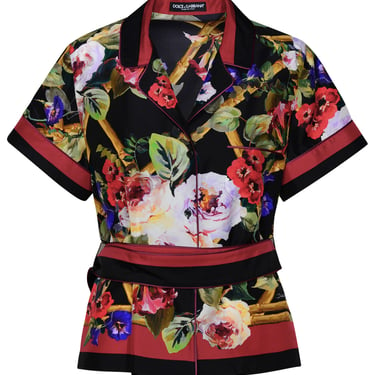 Dolce & Gabbana Woman Multicolor Silk Shirt