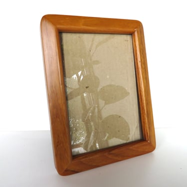 Vintage Teak 5 x 7 Danish Modern Picture Frame With Rounded Corners 