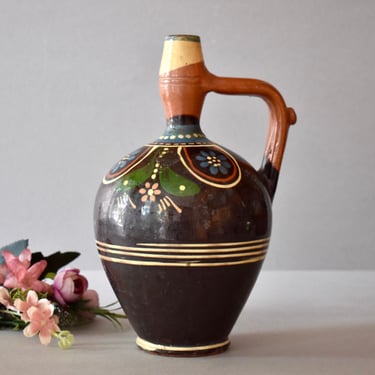 Vintage Ceramic Water Pitcher Hand-painted Home Decor Pitcher  Ceramic Arts Vintage Vases 