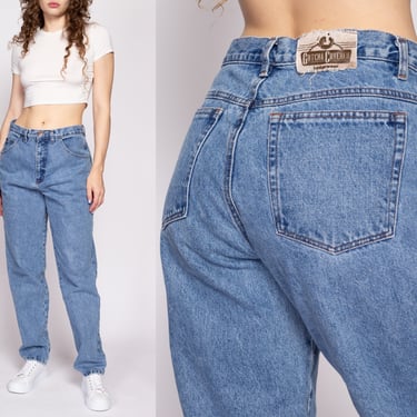 90s High Waisted Stonewash Jeans Medium to Large, 30" | Vintage Denim Baggy Tapered Leg Mom Jeans 