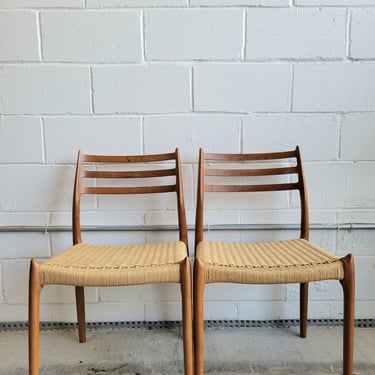 Pair of Danish Mid Century Style 78 Dining Chairs