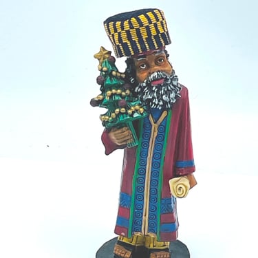 Kwanzaa Santa Clause African Resin Figurine 