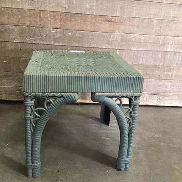 Vintage Burwood Faux Wicker Side Table (Tacoma)