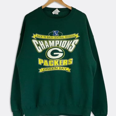 Vintage 1996 NFL Green Bay Packers Back To Back Central Division Champions Sweatshirt Sz XL