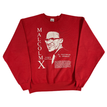 Vintage Malcolm X &quot;Memorial&quot; Crewneck Sweatshirt