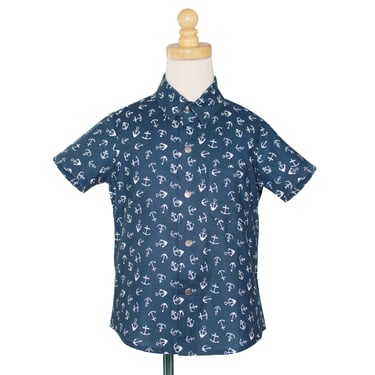 Boy's Blue Anchors Top 