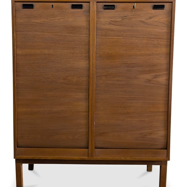 Teak Cabinet w Tambour Doors - 062410