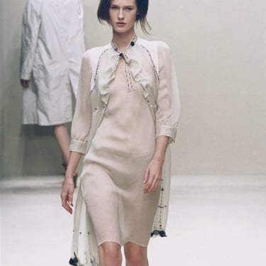 Prada Ivory Sheer Lip Dress Set