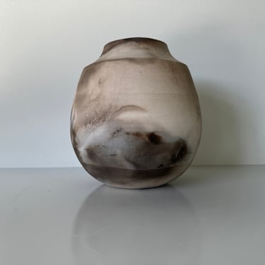 Vintage Organic Earth Tone Studio Pottery Vase, Signed 