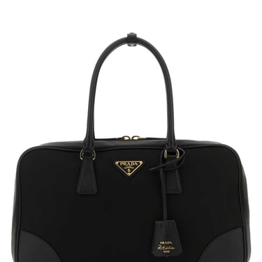 Prada Women Black Nylon And Leather Re-Edition 1978 Handbag