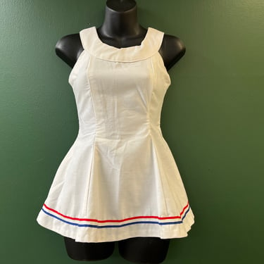 vintage tennis dress 1960s mini skirt white striped sport skirt small 