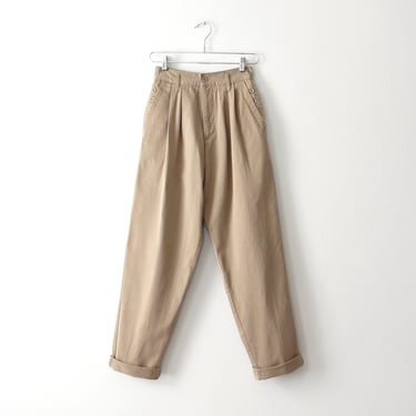 vintage 90s GAP khaki pants, pleated high waist cotton trousers 