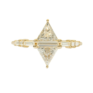 Geometric Engagement Ring with Triangle and Baguette Diamonds - ARTËMER Trunk Show