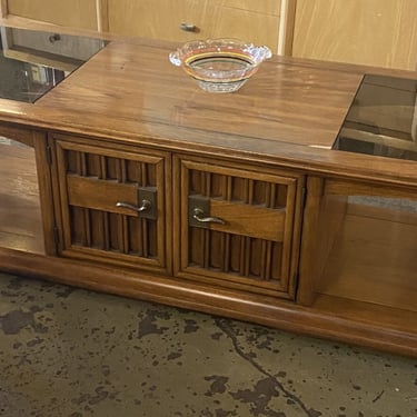 Coffee Table w Smoke Glass and Storage