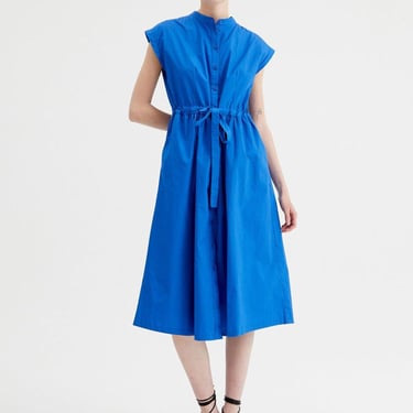 Compañia Fantastica - Midi Dress with Short Sleeves- Blue
