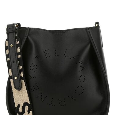 Stella Mccartney Women Black Alter Mat Mini Stella Logo Shoulder Bag