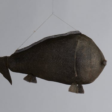 Large Knit Steel Ceremonial Fish from Sumba