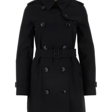 Burberry Woman Black Cotton Trench