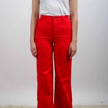 1970s Bright Red Denim Arch Butt Jeans by Dittos