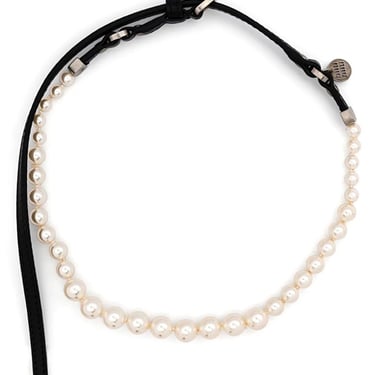 Miu Miu Women Pearl Choker Necklace