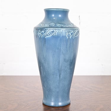 Rookwood Pottery Arts &#038; Crafts Large Glazed Ceramic Floral Decorated Vase, 1919