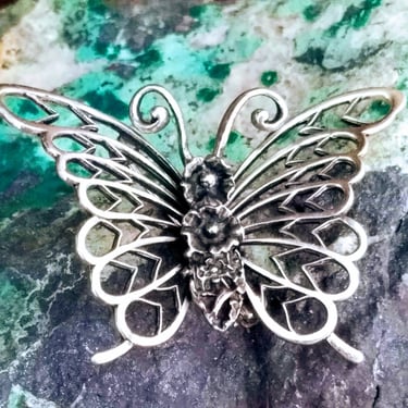 Rare BEAU Sterling Butterfly Brooch~Beautiful Vintage Pin Signed BEAU STERLING~Nature Inspired Jewelry~Gifts for Her~JewelsandMetals 
