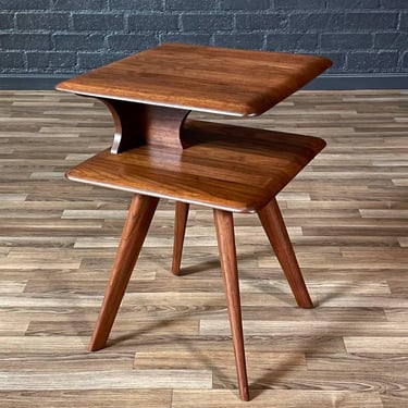 Mid-Century Modern Two-Tier Side Table by Carl Bissman, c.1950’s 