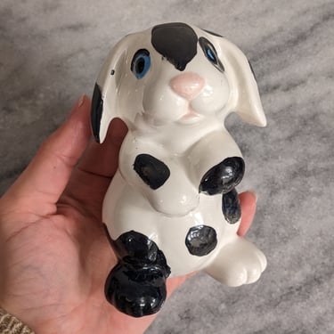 Cute Little Vintage Ceramic Spotted Bunny 