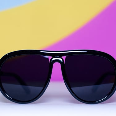 Retro Black Aviator Sunglasses | Tubular 80s 