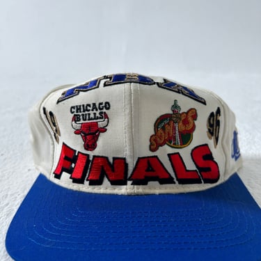 Vintage 1996 NBA Finals Bulls Vs. Sonics Logo Athletic Snapback Hat