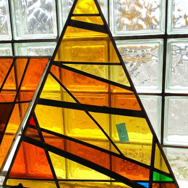 Large Triangle Stained Glass Various Colors