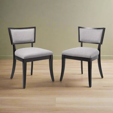 Pristine Upholstered Fabric Dining Chairs - Set of 2 Light Gray FFE258-127