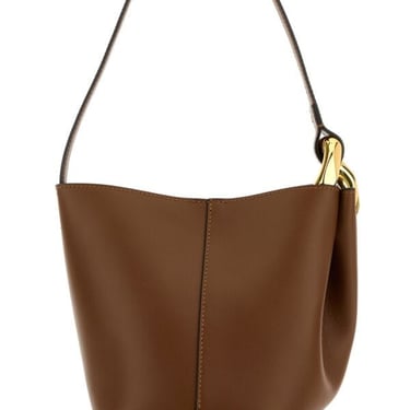 Jw Anderson Women Caramel Leather Jwa Corner Bucket Bag