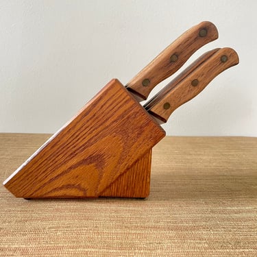 Chef Sharp 1907 Knife Set with Wood Block - 6 Knives - USA 