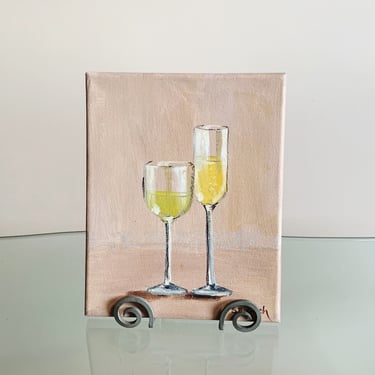 WINE STILL LIFE // Wine and Champagne Acrylic Still Life Painting 