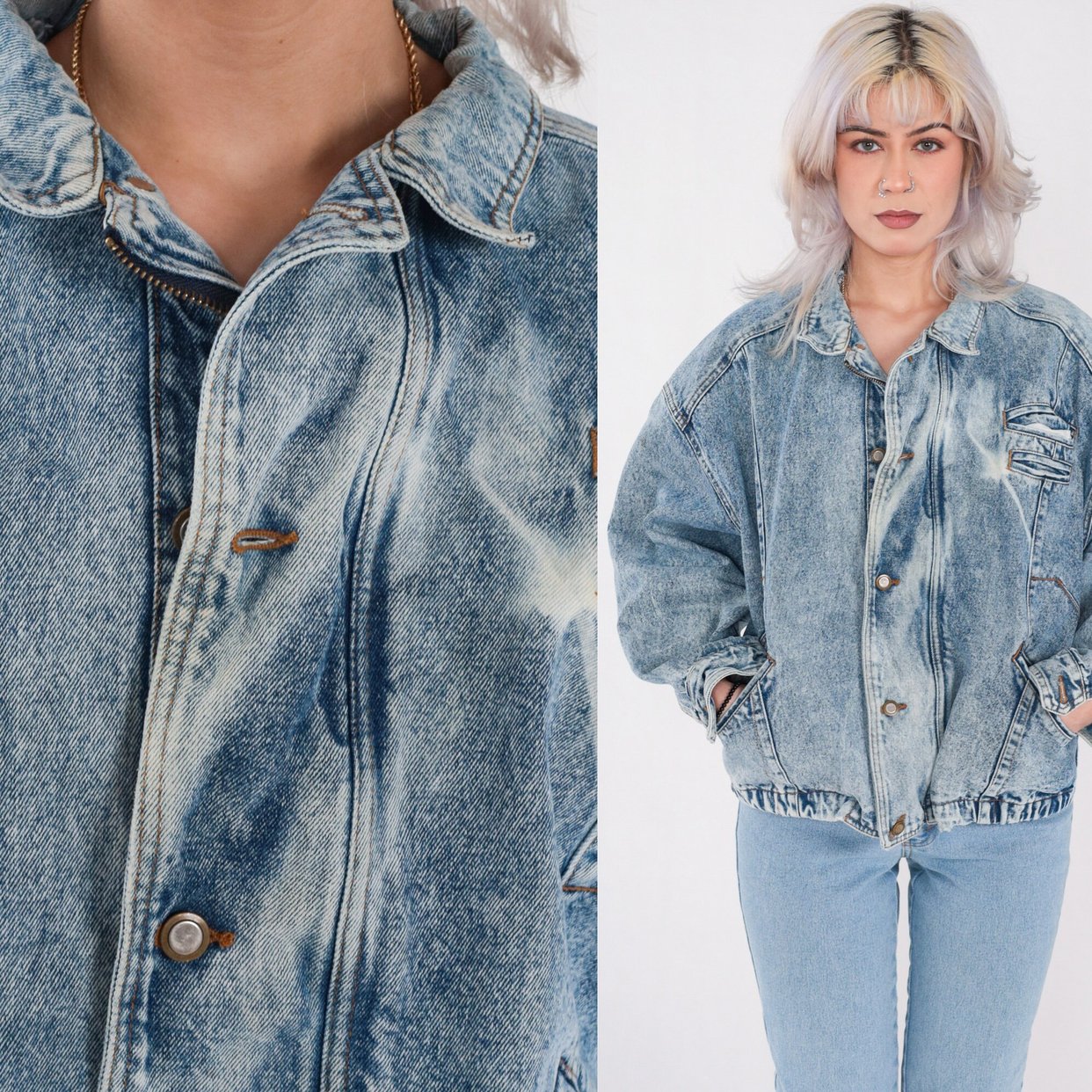 90s Denim Jacket 80s ACID WASH Jean Jacket | Shop Exile - Tucson, AZ ...