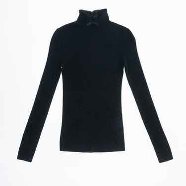 Rib Mock Neck in Black