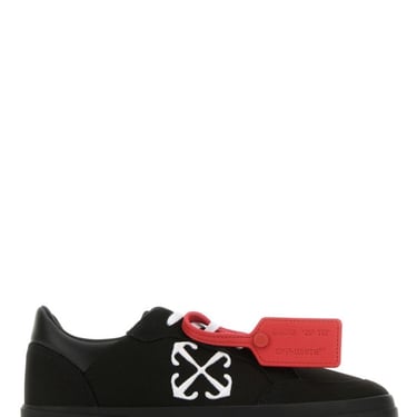 Off White Woman Black Canvas New Low Vulcanized Sneakers