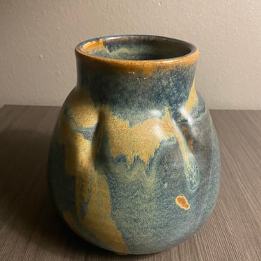 Studio Art Pottery Glazed Stoneware Vase Signed 