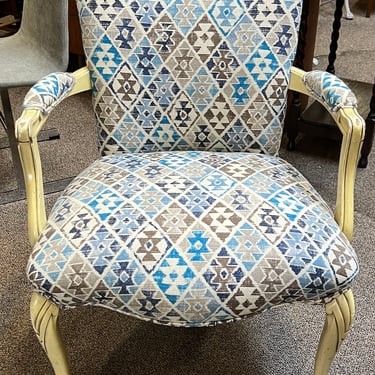 Item #M1 Vintage Upholstered Accent Arm Chair c.1940